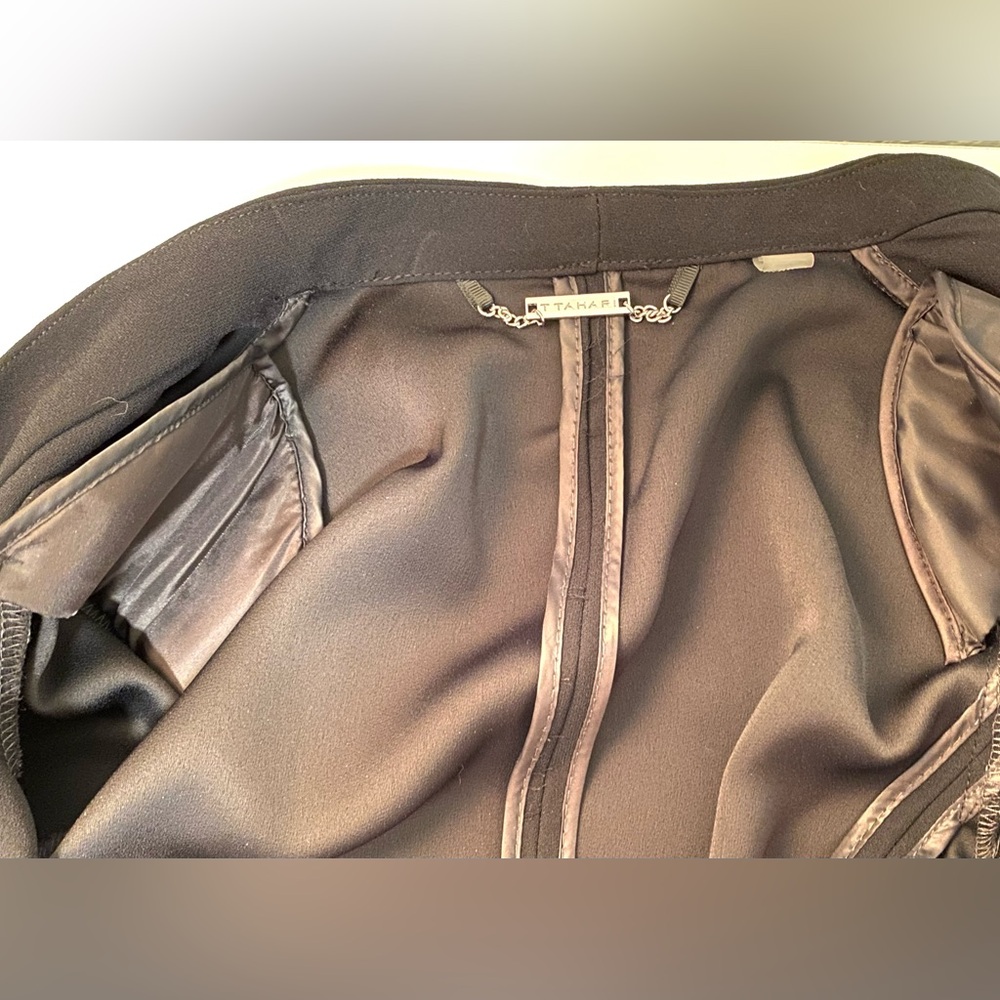 T Tahari Collarless Open Front Blazer Xs/Tp - image 7